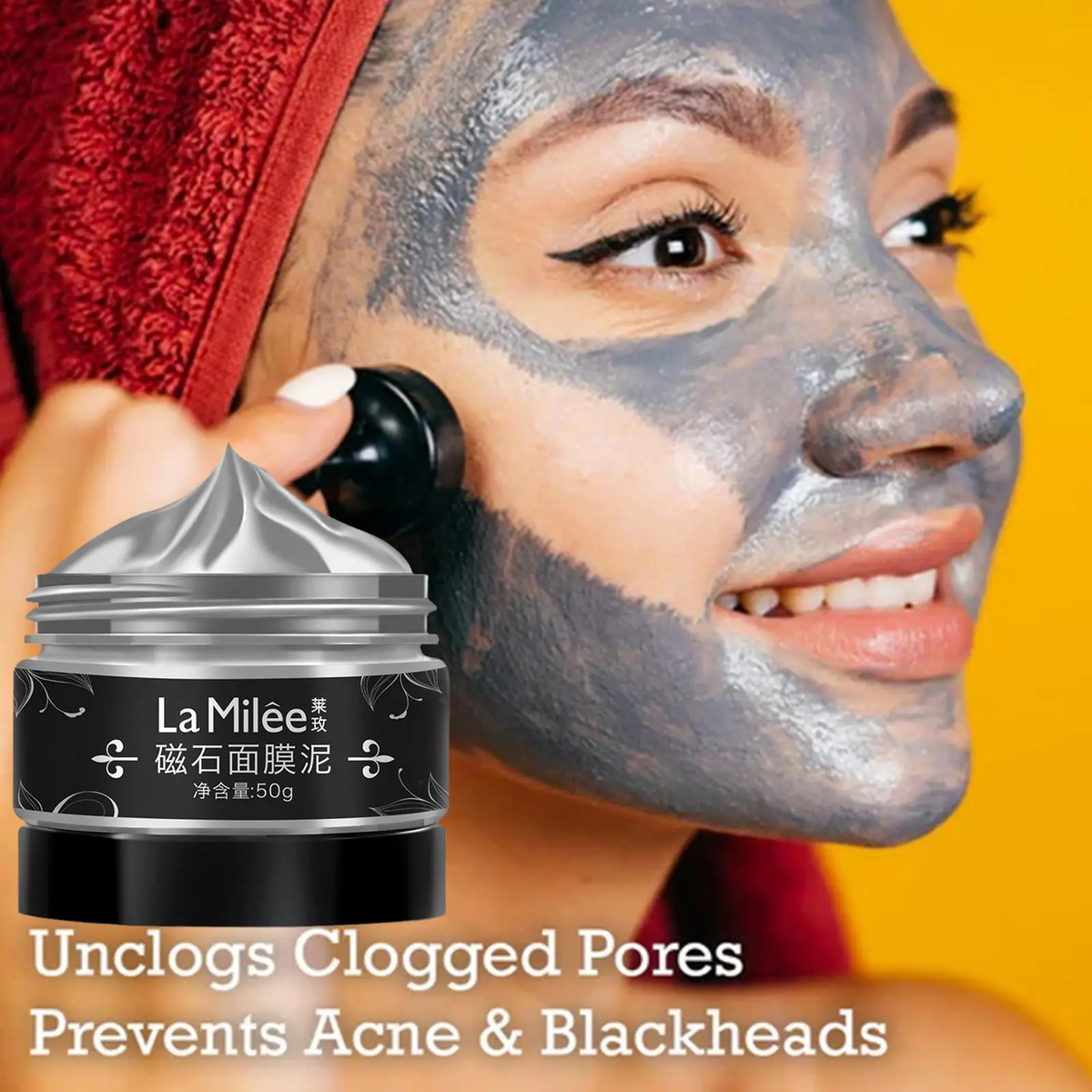 50g Magnetic Facial Mask kit Mineral-Rich Dead Sea Mud Masque Blackhead Removal Deep Pore Cleaning Face Mask Skin Care