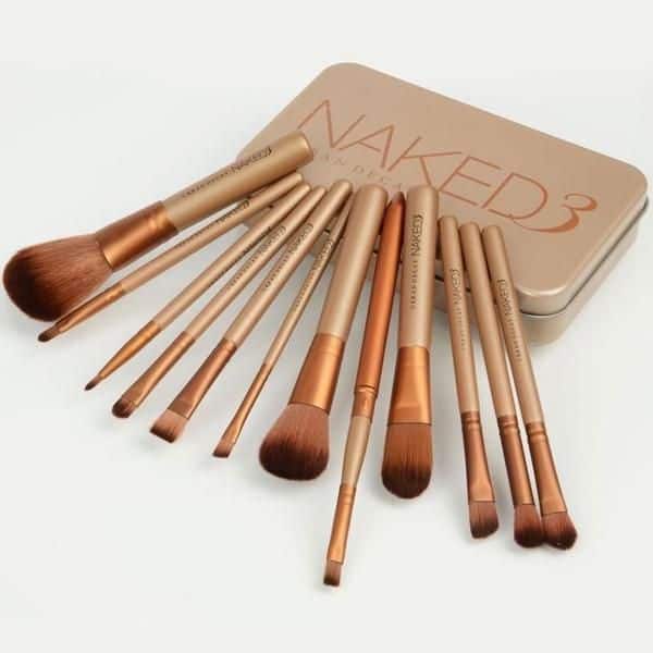 Naked 3 Makeup Brush Set 12 pcs with box