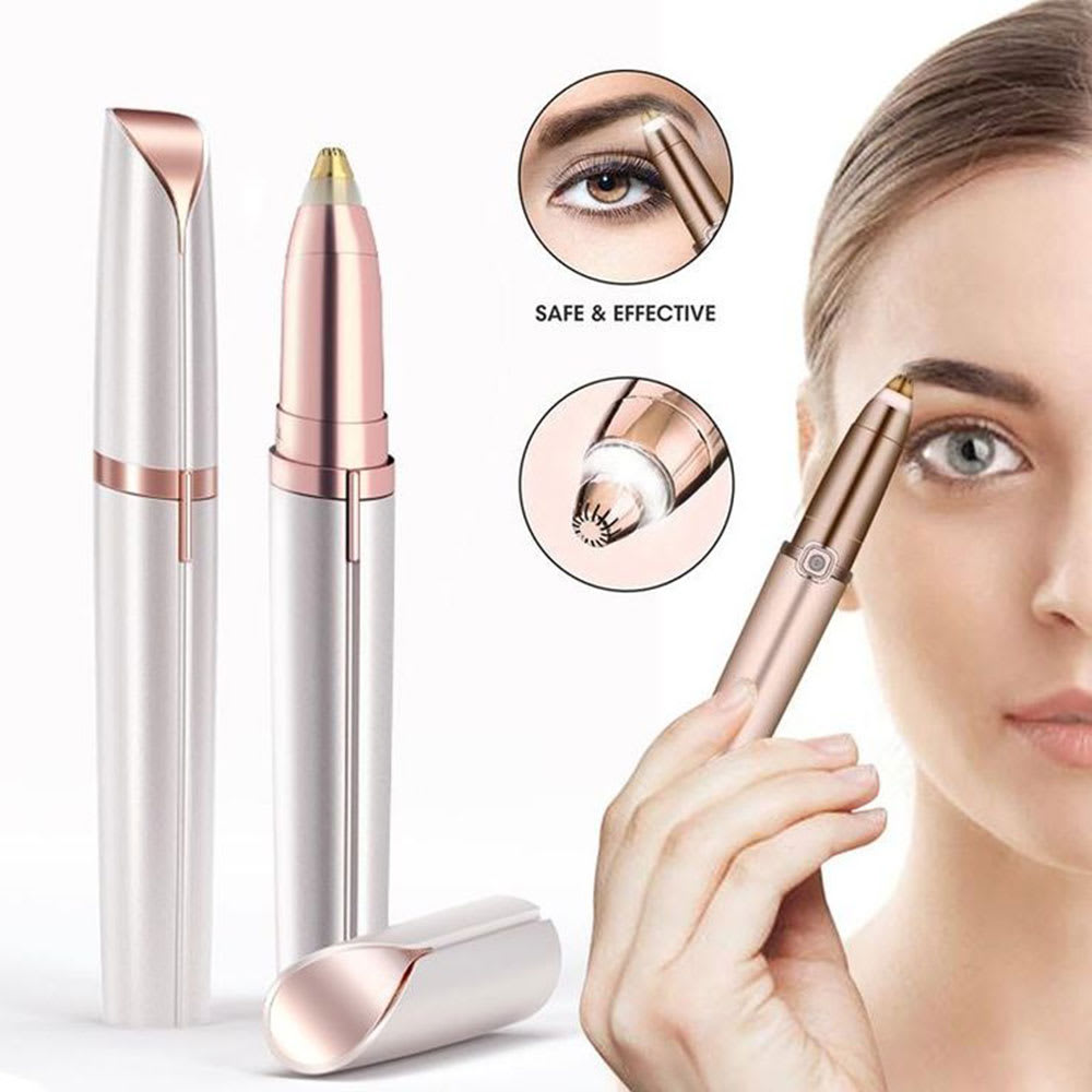 Finishing Touch Flawless Brows Eyebrow Hair Remover for Women, Electric Eyebrow Razor for Women with LED Light for Instant and Painless Hair Removal