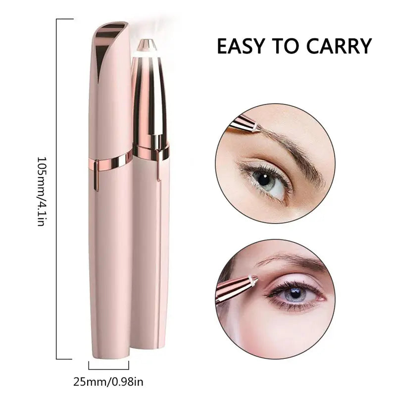 Finishing Touch Flawless Brows Eyebrow Hair Remover for Women, Electric Eyebrow Razor for Women with LED Light for Instant and Painless Hair Removal