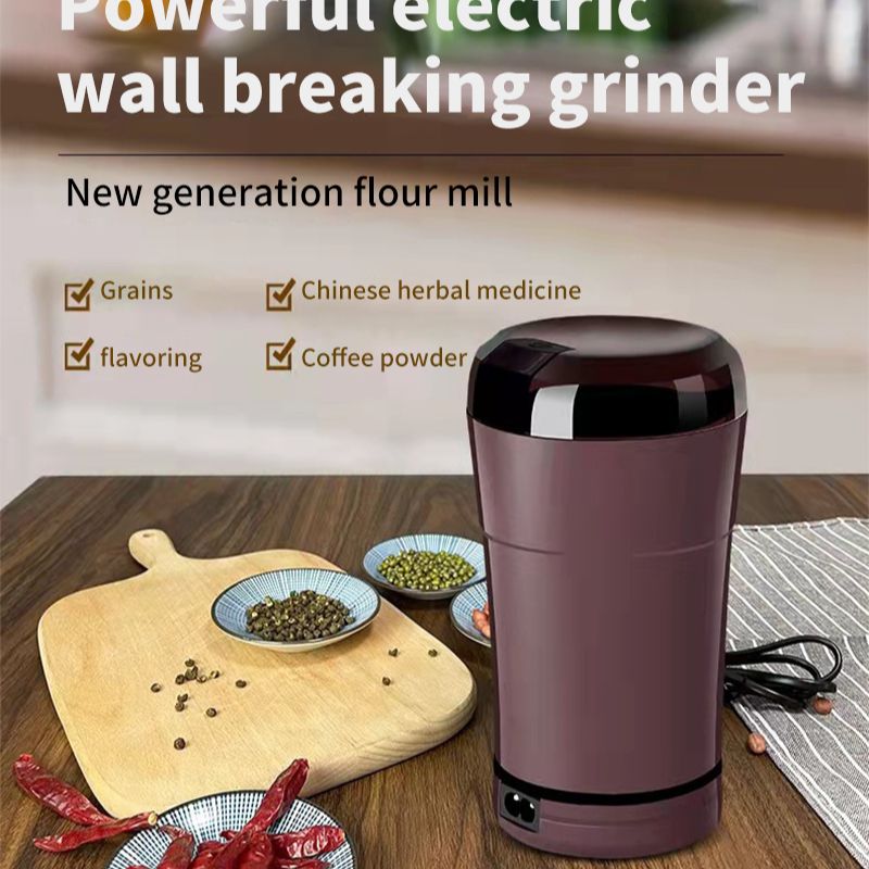 Mini Electric Coffee Grinder Powerful Cafe Grass Nuts Herbs Grains Pepper Tobacco Spice Flour Mill Coffee Beans Grinder Machine